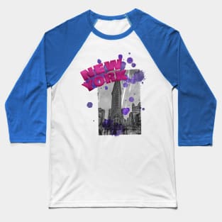 New York Drip - Pink/Purple Baseball T-Shirt